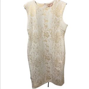 🌸PHILOSOPHY🌸white and gold snakeskin print dress.